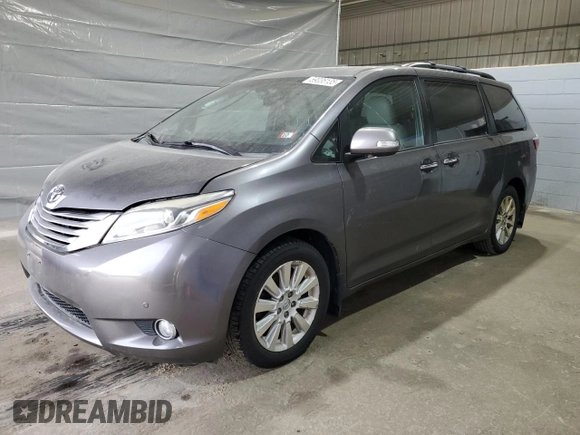2015 Toyota Sienna Limited with VIN 5TDDK3DC4FS109455, listed as a Copart auction lot 59036135 with 121,250 mi miles and Salvage title. Bid and sale history available at DreamBid. Image 1.