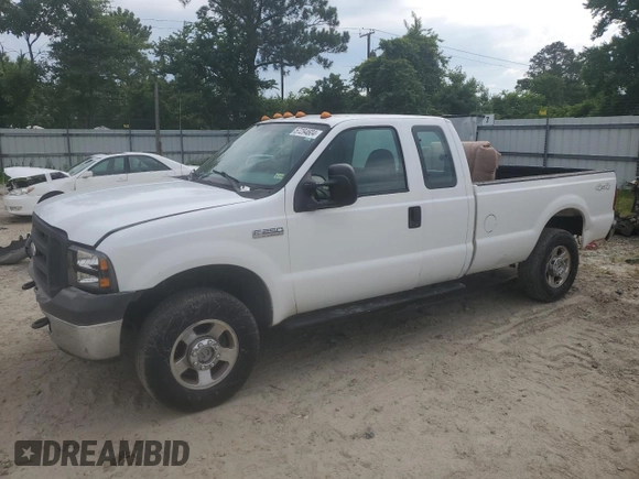 2005 Ford F-250 XL with VIN 1FTSX21595EA44275, listed as a Copart auction lot 57294604 with 253,438 mi miles and Clean title. Bid and sale history available at DreamBid. Image 1.