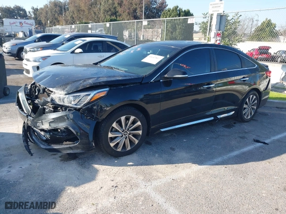 2017 Hyundai Sonata Sport with VIN 5NPE34AF8HH554795, listed as a IAAI auction lot 41647857 with 82,137 mi miles. Bid and sale history available at carsss.com. Image 17.