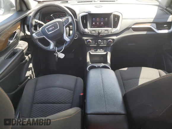 2021 GMC Terrain SLE with VIN 3GKALMEV4ML322886, listed as a Copart auction lot 56887755 with 76,846 mi miles and Salvage title. Bid and sale history available at DreamBid. Image 8.