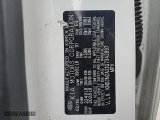 2016 Kia Soul with VIN KNDJN2A21G7342897, listed as a Copart auction lot 53576865 with 104,554 mi miles and Salvage Title. Bid and sale history available at carsss.com. Image 12.