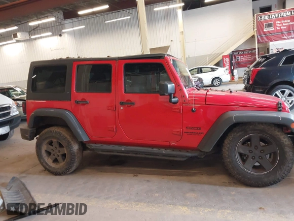 2017 Jeep Wrangler Unlimited Sport with VIN 1C4BJWDG0HL597113, listed as a IAAI auction lot 41764073 with 96,531 mi miles. Bid and sale history available at carsss.com. Image 14.