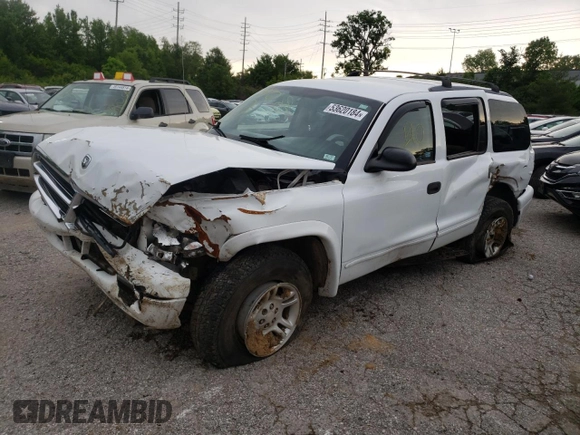 2003 Dodge Durango SLT with VIN 1D4HS48Z83F627153, listed as a Copart auction lot 53620184 with Not Provided miles and Salvage Title. Bid and sale history available at DreamBid. Image 1.