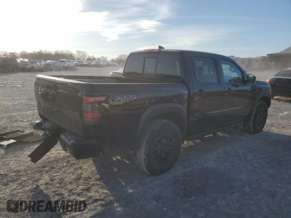 2022 Nissan Frontier Pro-4X with VIN 1N6ED1EK7NN605778, listed as a Copart auction lot 43533205 with 49,132 mi miles and Salvage title. Bid and sale history available at DreamBid. Image 3.