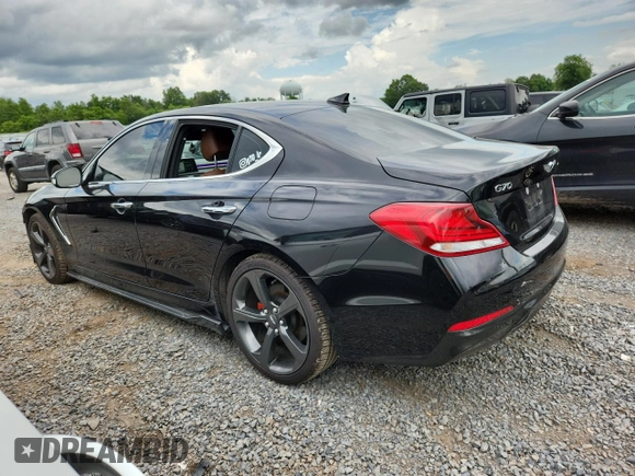 2021 Genesis G70 2.0T with VIN KMTG34LA7MU072394, listed as a Copart auction lot 62908715 with 44,104 mi miles and Salvage title. Bid and sale history available at DreamBid. Image 2.