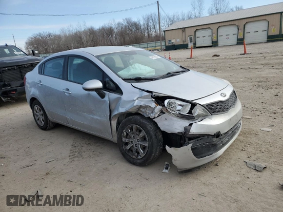 2015 Kia Rio LX with VIN KNADM4A37F6497234, listed as a Copart auction lot 45778255 with 118,002 mi miles and Salvage Title. Bid and sale history available at carsss.com. Image 4.