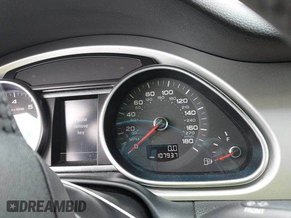 2013 Audi Q7 Premium Plus with VIN WA1LGAFE6DD006850, listed as a IAAI auction lot 42337472 with 107,937 mi miles and . Bid and sale history available at DreamBid. Image 7.
