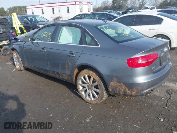 2013 Audi A4 Premium Plus with VIN WAUFFAFL5DN041228, listed as a IAAI auction lot 41128456 with 134,626 mi miles. Bid and sale history available at carsss.com. Image 3.