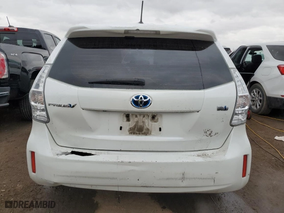 2012 Toyota Prius v Two with VIN JTDZN3EUXC3181794, listed as a Copart auction lot 48282755 with 613,803 mi miles and Salvage Title. Bid and sale history available at carsss.com. Image 6.