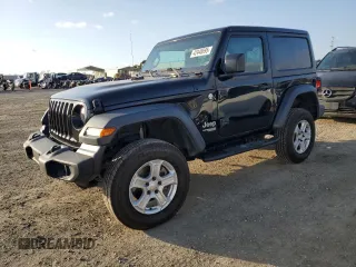 2018 Jeep Wrangler Sport S with VIN 1C4GJXAG4JW161238, listed as a Copart auction lot 42448695 with 87,003 mi miles and Salvage Title. Bid and sale history available at DreamBid. Image 1.
