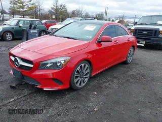 2018 Mercedes-Benz CLA with VIN WDDSJ4GB7JN595119, listed as a IAAI auction lot 41782982 with 105,071 mi miles. Bid and sale history available at carsss.com. Image 2.