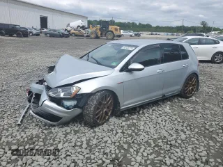 2016 Volkswagen Golf GTI SE with VIN 3VW5T7AU1GM001735, listed as a Copart auction lot 55133774 with 48,277 mi miles and Salvage Title. Bid and sale history available at carsss.com. Image 1.