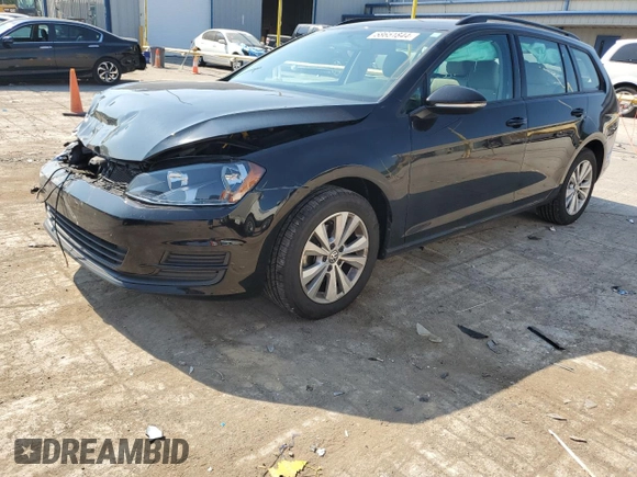 2017 Volkswagen Golf SportWagen S with VIN 3VW017AU1HM532340, listed as a Copart auction lot 58651844 with 73,535 mi miles and Salvage Title. Bid and sale history available at carsss.com. Image 1.