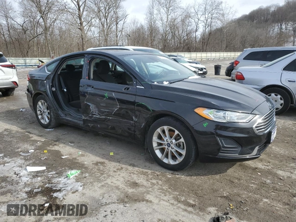 2019 Ford Fusion SE with VIN 3FA6P0HD6KR248596, listed as a Copart auction lot 45705115 with 48,988 mi miles and Salvage Title. Bid and sale history available at DreamBid. Image 4.