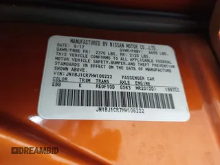 2017 Nissan Rogue Sport SL with VIN JN1BJ1CR7HW106222, listed as a IAAI auction lot 42085022 with 87,389 mi miles. Bid and sale history available at carsss.com. Image 9.
