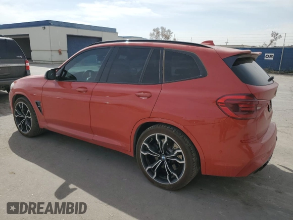 2020 BMW X3 M Competition with VIN 5YMTS0C07LLT11082, listed as a Copart auction lot 50587255 with 64,948 mi miles and Salvage Title. Bid and sale history available at carsss.com. Image 2.
