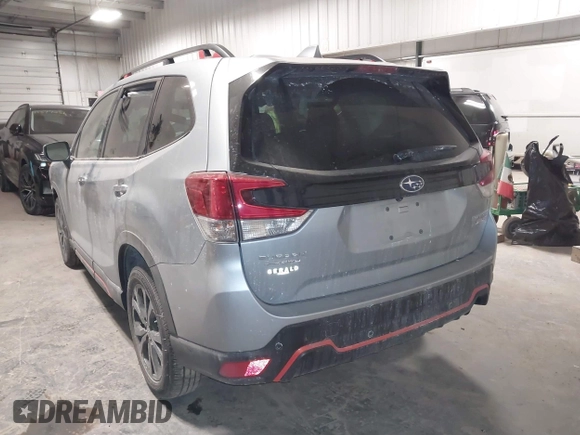 2023 Subaru Forester Sport with VIN JF2SKAJC8PH498107, listed as a IAAI auction lot 41401633 with 19,438 mi miles. Bid and sale history available at carsss.com. Image 3.