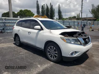 2014 Nissan Pathfinder SL with VIN 5N1AR2MN8EC640096, listed as a Copart auction lot 63631725 with Not provided miles and Salvage title. Bid and sale history available at DreamBid. Image 4.