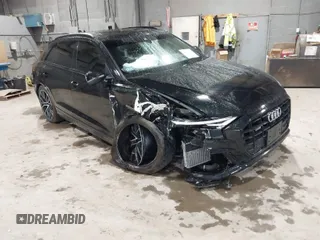 2019 Audi Q8 Premium Plus with VIN WA1EVAF18KD037817, listed as a IAAI auction lot 41922109 with 54,602 mi miles. Bid and sale history available at carsss.com. Image 1.