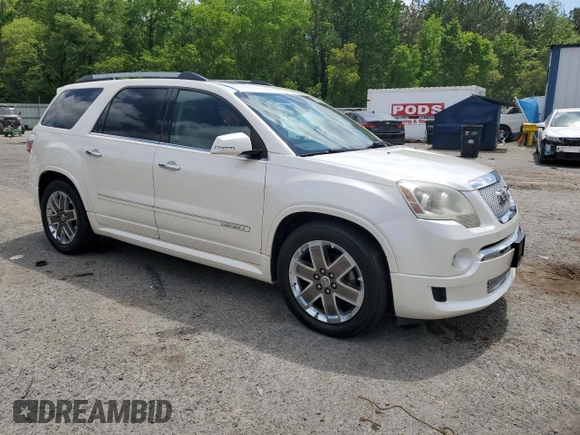 2011 GMC Acadia Denali with VIN 1GKKRTED2BJ384392, listed as a Copart auction lot 53632125 with 162,385 mi miles and Salvage Title. Bid and sale history available at DreamBid. Image 4.
