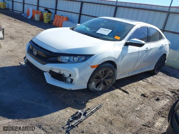 2017 Honda Civic Hatchback EX with VIN SHHFK7H56HU233857, listed as a IAAI auction lot 41490851 with 128,754 mi miles. Bid and sale history available at carsss.com. Image 18.