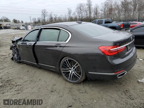 2017 BMW 7 Series 740i with VIN WBA7E2C36HG740749, listed as a Copart auction lot 39083573 with 0 mi miles. Bid and sale history available at carsss.com. Image 2.