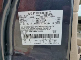 2010 Mercury Mariner Premier с VIN 4M2CN8HG4AKJ03176, выставлен на аукционе Copart как лот 57462235 с пробегом 107 202 миль миль и Чистый • Clean title. История ставок и продаж доступна на DreamBid. Изображение 13.