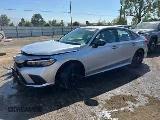 2022 Honda Civic Sport with VIN 2HGFE2F52NH598767, listed as a Copart auction lot 52771165 with 52,463 mi miles and Non Repairable. Bid and sale history available at carsss.com. Image 1.