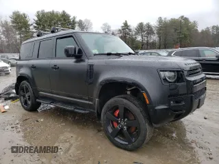 2023 Land Rover Defender X with VIN SALEXEEU8P2111784, listed as a Copart auction lot 49658795 with 25,844 mi miles and Salvage title. Bid and sale history available at DreamBid. Image 4.