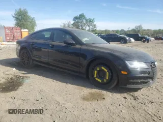 2014 Audi S7 Prestige with VIN WAUW2AFC4EN077425, listed as a Copart auction lot 53777755 with 136,062 mi miles and Salvage Title. Bid and sale history available at carsss.com. Image 4.