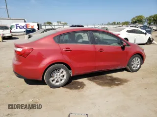 2014 Kia Rio LX with VIN KNADM4A35E6414155, listed as a Copart auction lot 49511115 with Not Provided miles and Non Repairable. Bid and sale history available at DreamBid. Image 3.