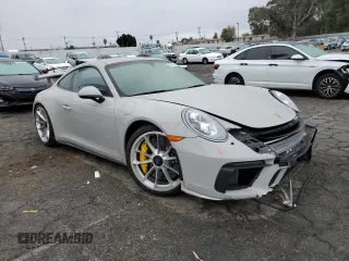 2018 Porsche 911 GT3 with VIN WP0AC2A91JS175089, listed as a Copart auction lot 81383754 with 15,702 mi miles and Salvage Title. Bid and sale history available at DreamBid. Image 4.
