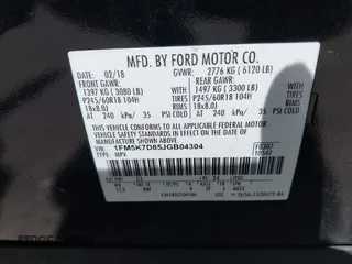 2018 Ford Explorer XLT z VIN 1FM5K7D85JGB04304, wystawiony jako IAAI lot #42219523 z przebiegiem 199 020 mil mil oraz . Historia ofert i sprzedaży dostępna na DreamBid. Obrazek 9.