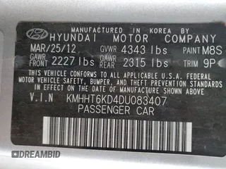 2013 Hyundai Genesis Coupe R-Spec with VIN KMHHT6KD4DU083407, listed as a Copart auction lot 51277785 with 164,574 mi miles and Salvage title. Bid and sale history available at DreamBid. Image 12.