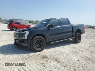 2023 Ford F-150 Lightning Pro with VIN 1FT6W1EV1PWG09284, listed as a Copart auction lot 49773755 with 15,207 mi miles and Salvage Title. Bid and sale history available at DreamBid. Image 1.