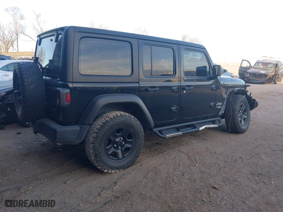 2020 Jeep Wrangler Unlimited Sport Altitude with VIN 1C4HJXDGXLW329841, listed as a IAAI auction lot 41060142 with 57,243 mi miles. Bid and sale history available at carsss.com. Image 4.