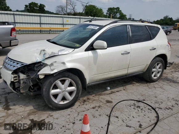 2007 Nissan Murano SL with VIN JN8AZ08W97W629528, listed as a Copart auction lot 59721065 with 256,660 mi miles and Salvage title. Bid and sale history available at DreamBid. Image 1.