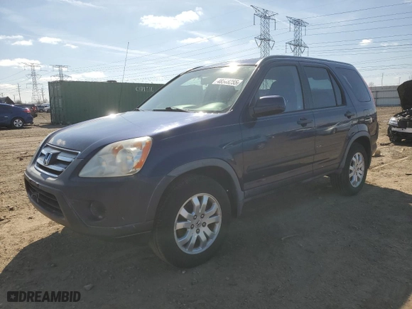 2006 Honda CR-V EX with VIN JHLRD78836C053445, listed as a Copart auction lot 48548255 with 111,495 mi miles and Salvage Title. Bid and sale history available at carsss.com. Image 1.