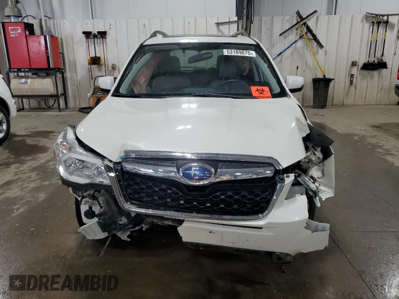 2016 Subaru Forester Touring с VIN JF2SJAVC5GH441179, выставлен на аукционе Copart как лот 53189875 с пробегом 61 695 миль миль и Списание • Salvage title. История ставок и продаж доступна на DreamBid. Изображение 5.