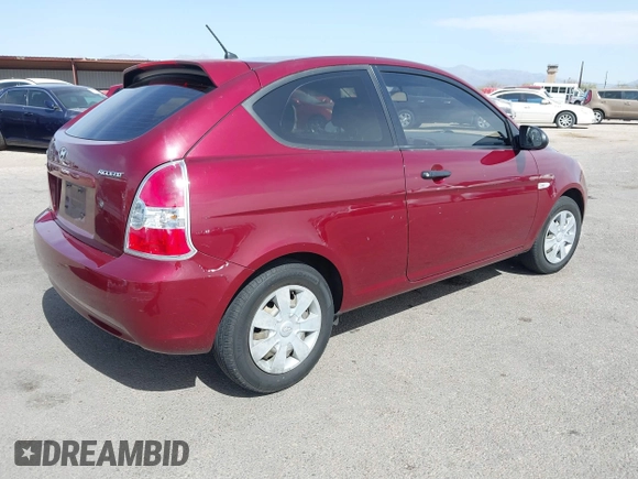2007 Hyundai Accent GS with VIN KMHCM36C57U042263, listed as a IAAI auction lot 41688785 with 65,176 mi miles. Bid and sale history available at carsss.com. Image 4.