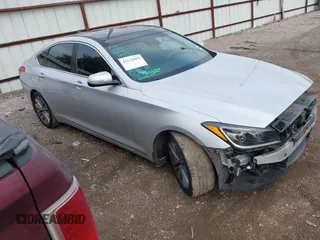 2018 Genesis G80 3.8L with VIN KMHGN4JE6JU235820, listed as a IAAI auction lot 41134806 with 83,605 mi miles. Bid and sale history available at carsss.com. Image 1.