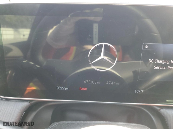 2024 Mercedes-Benz EQE with VIN 4JGGM2BB0RA046069, listed as a Copart auction lot 74774134 with 4,744 mi miles and Salvage Title. Bid and sale history available at carsss.com. Image 9.