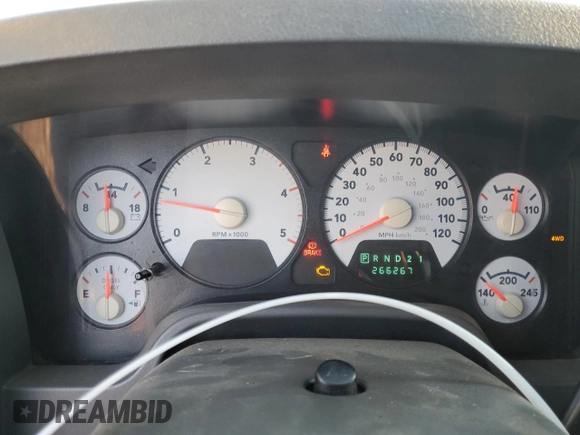 2007 Dodge Ram 3500 Laramie with VIN 3D7MX38C17G759717, listed as a Copart auction lot 41629965 with 266,267 mi miles and Salvage Title. Bid and sale history available at carsss.com. Image 9.