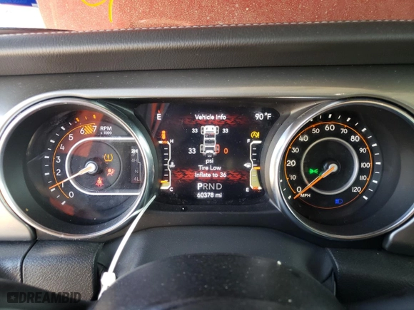 2022 Jeep Wrangler Unlimited Sahara with VIN 1C4HJXEN7NW242625, listed as a Copart auction lot 76720224 with 60,378 mi miles and Salvage Title. Bid and sale history available at carsss.com. Image 9.