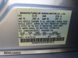 2005 Nissan Maxima 3.5 SL with VIN 1N4BA41E65C843011, listed as a Copart auction lot 72236324 with 99,629 mi miles and Salvage Title. Bid and sale history available at carsss.com. Image 13.