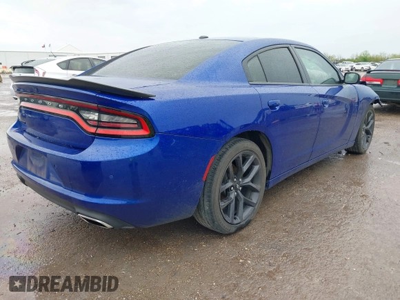 2019 Dodge Charger SXT with VIN 2C3CDXBGXKH748729, listed as a IAAI auction lot 41906272 with 76,816 mi miles. Bid and sale history available at carsss.com. Image 4.