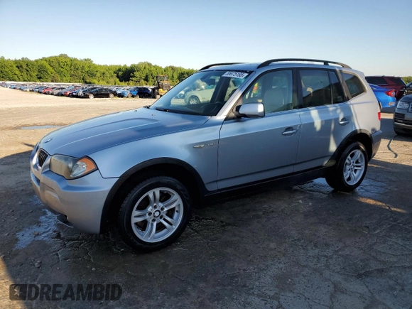 2006 BMW X3 3.0i with VIN WBXPA93426WD29261, listed as a Copart auction lot 55675195 with 116,839 mi miles and Clean Title. Bid and sale history available at DreamBid. Image 1.