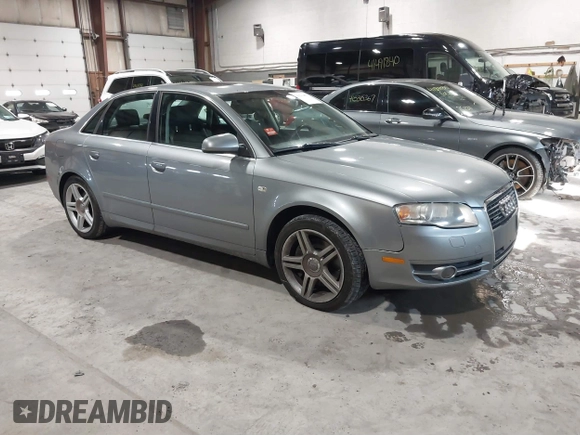 2005 Audi A4 2.0T with VIN WAUDF98EX5A541866, listed as a IAAI auction lot 41502857 with 105,631 mi miles. Bid and sale history available at carsss.com. Image 1.