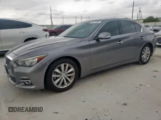 2015 Infiniti Q50 Sport with VIN JN1BV7AP1FM331043, listed as a Copart auction lot 60319895 with 150,645 mi miles and Salvage title. Bid and sale history available at DreamBid. Image 1.