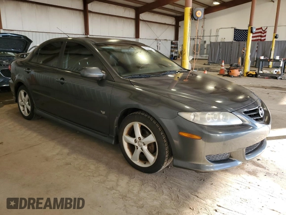 2005 Mazda 6 Sport S with VIN 1YVHP80D555M50599, listed as a Copart auction lot 46394155 with 98,392 mi miles and Salvage Title. Bid and sale history available at DreamBid. Image 4.